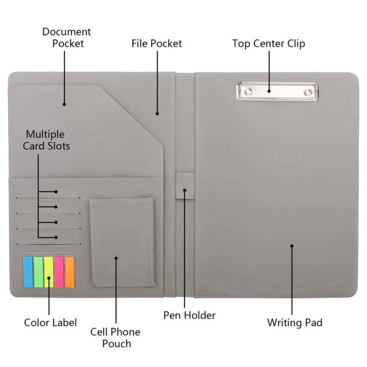 Faux Leather Portfolio Padfolio Folder Faux Leather Portfolio Padfolio Folder