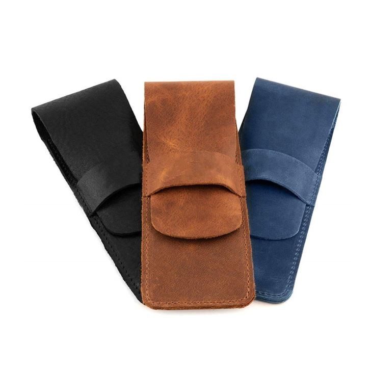 Leather Pen And Pencil Case