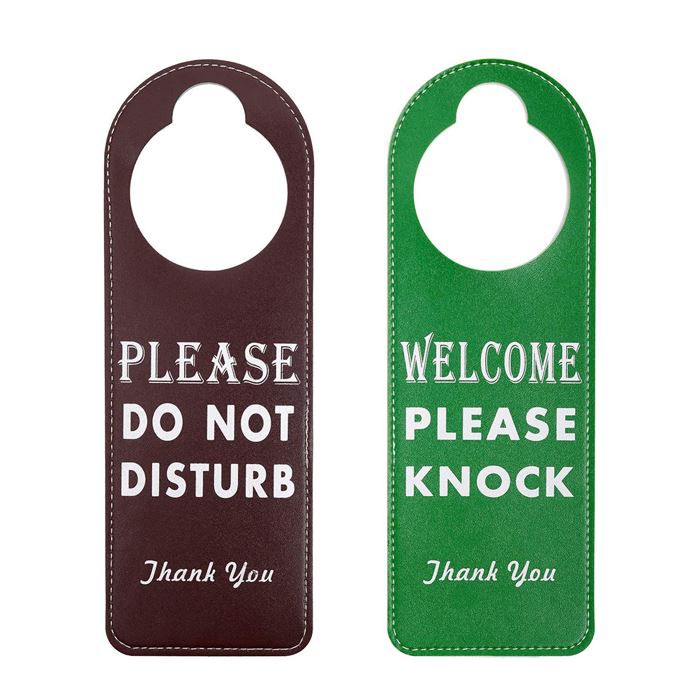 Do Not Disturb Leather Door Hanger Do Not Disturb Leather Door Hanger